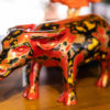 An Exclusive Lacquered Art Deco Sculpture from Papier Mache: The Devine Buffalo