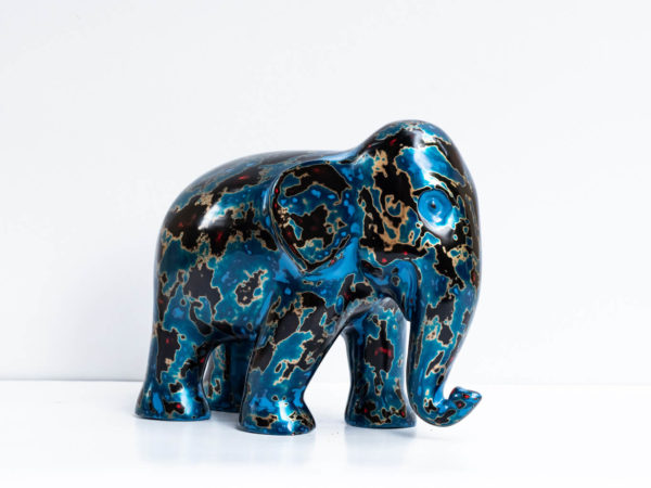 sustainable papier mache art deco sculpture- The Welcoming Night Elephant art