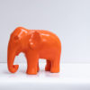 A beautiful eco friendly papier mache art: Orange Elephant