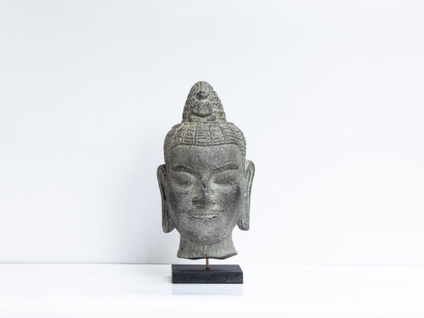 Trompe l'oeil art work in papier mache: The Lokeshvara Head