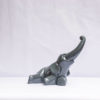 Funny lacquered elephant sculpture. The Charming Grey Elephant