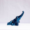 Fun sculpture made from lacquered papier-mâché, The Charming Blue Elephant